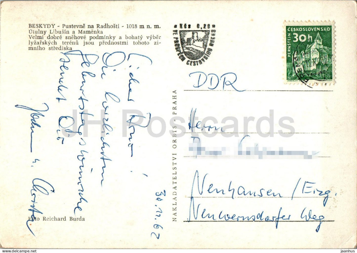 Beskydy - Pustevne na Radhosti - Hermitageon Radhosti - 1962 - Czech Repubic - Czechoslovakia - used