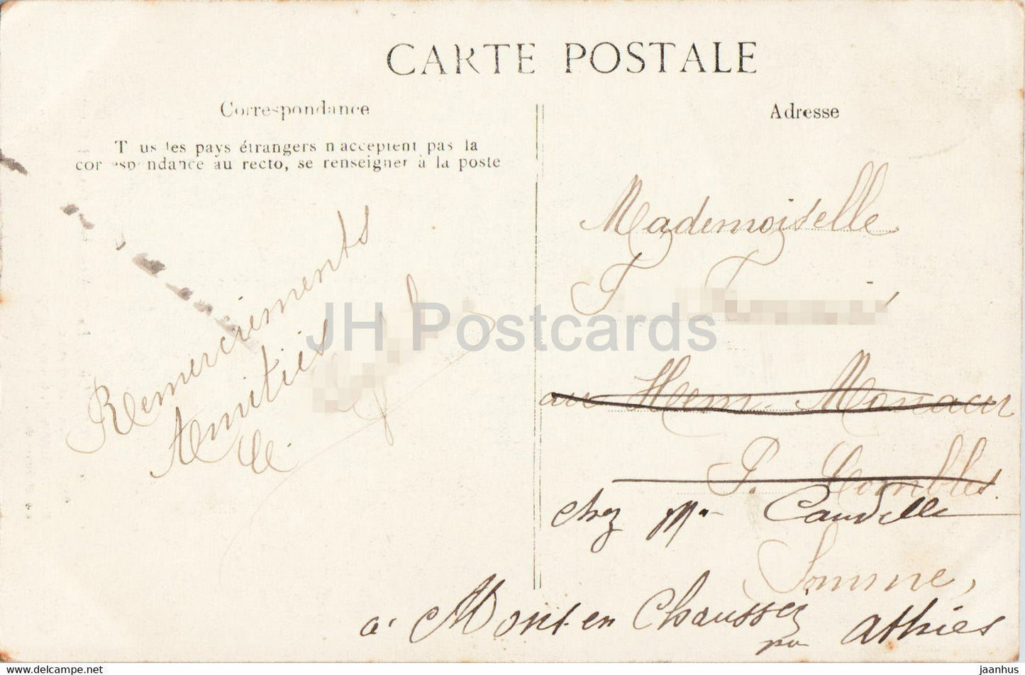 Reims - La Cathédrale - Portail Nord - cathédrale - 11 - carte postale ancienne - 1912 - France - occasion