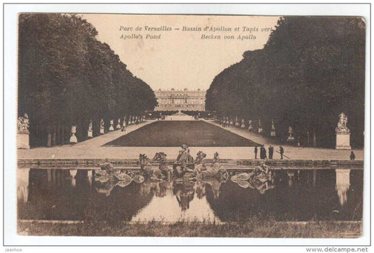 Parc de Versailles - Bassin d´Appolon - Apollos Pond - old postcard - France - unused - JH Postcards