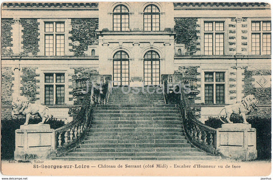 Saint Georges sur Loire - Chateau de Serrant - Cote Midi - castle - old postcard - France - unused - JH Postcards