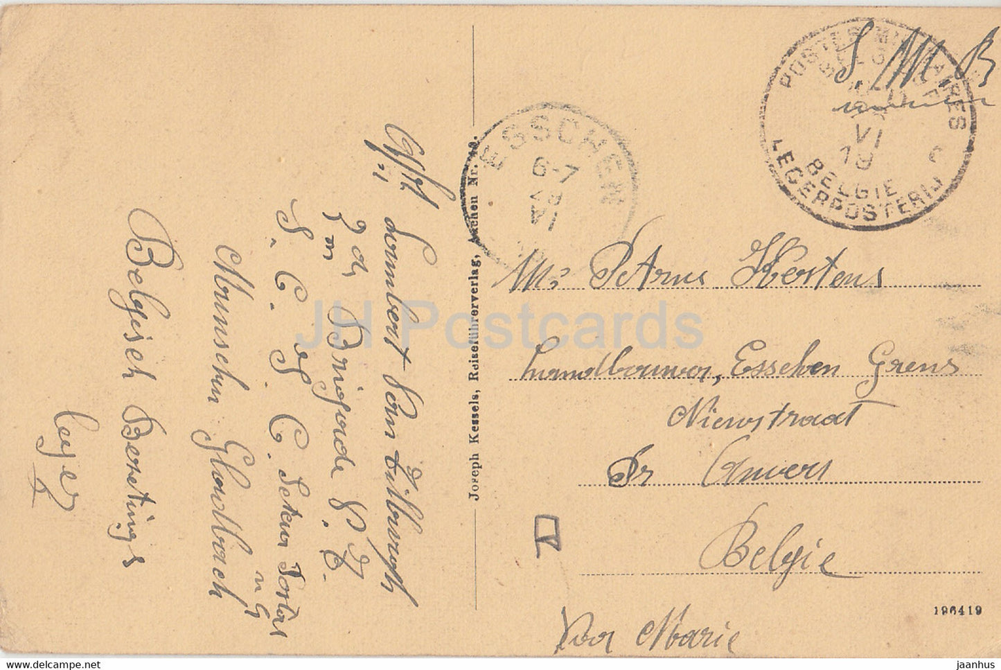 Bad Aachen - Kamp - Joseph Kessels - old postcard - 1919 - Germany - used