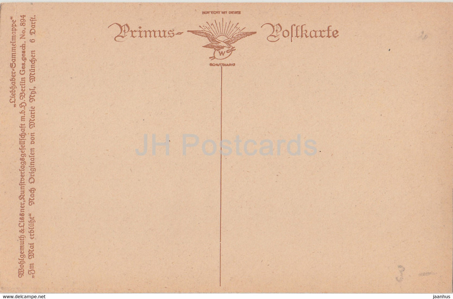 roses jaunes dans un vase - fleurs - illustration - Primus 894 - carte postale ancienne - Allemagne - inutilisée