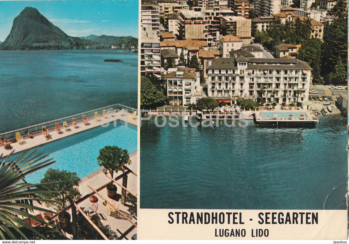 Strandhotel - Seegarten - Lugano Lido - 18531 - Switzerland - used - JH Postcards