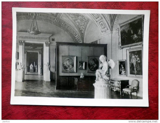 Leningrad - St. Petersburg - Hermitage museum - Hall of French Art - 1952 - Russia - USSR - unused - JH Postcards