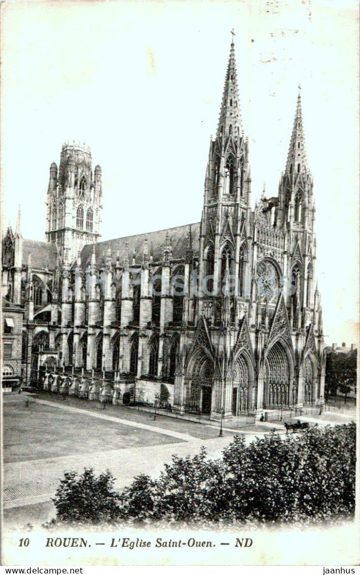 Rouen - L'Eglise Saint Ouen - church - 10 - old postcard - 1931 - France - used - JH Postcards