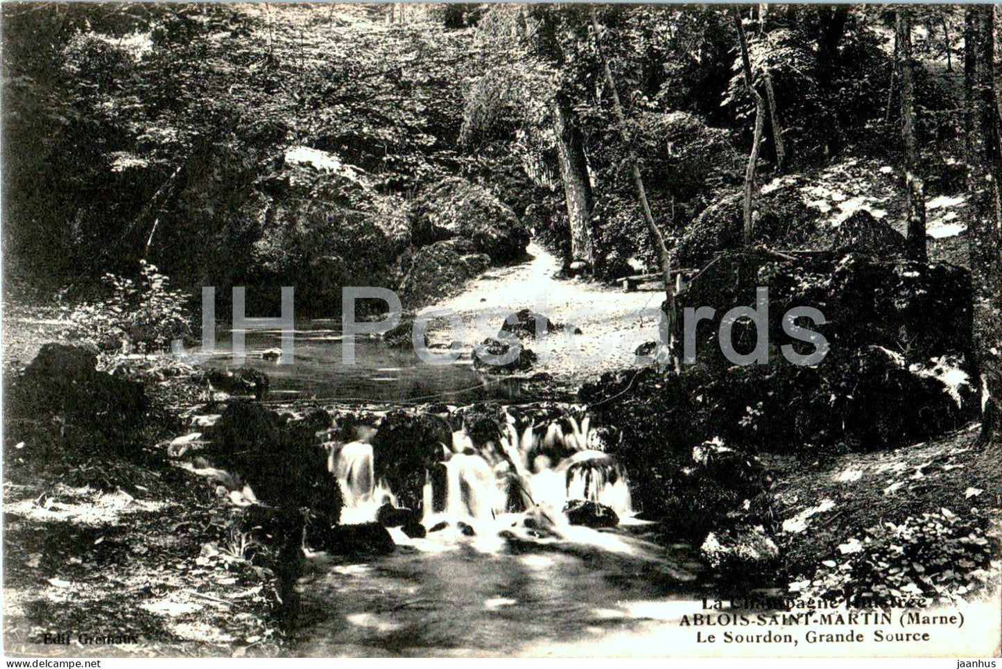 Ablois Saint Martin - Le Sourdon - Grande Source - old postcard - 1915 - France - used - JH Postcards