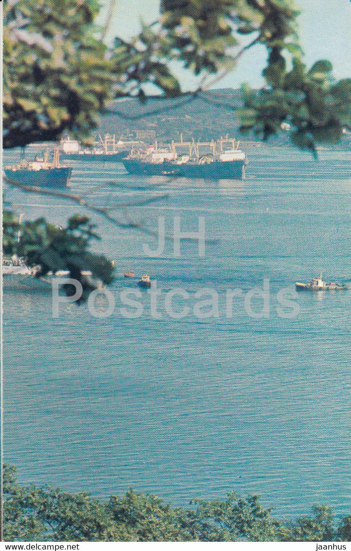 Vladivostok - on the sea roads - ship - 1973 - Russia USSR - unused - JH Postcards