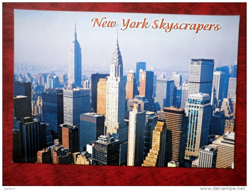 New York Skyscrapers - USA - unused - JH Postcards