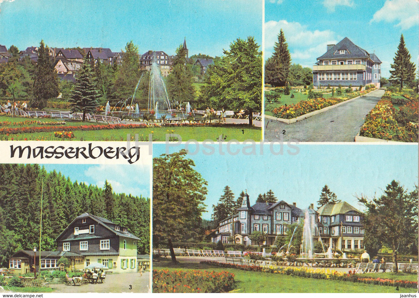 Masserberg - Kurpark - Massermuhle - Kurhaus - 1978 - Germany DDR - used - JH Postcards