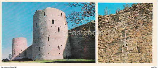 Pskov - Fortress of Izborsk - 1980 - Russia USSR - unused - JH Postcards