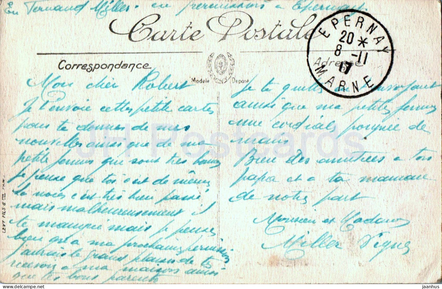 Epernay - Coteau de Mareuil sur Ay - La Coupe - 56 - alte Postkarte - 1917 - Frankreich - gebraucht
