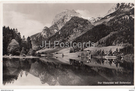 Der Hintersee mit Reiteralpe - 537 - old postcard - 1938 - Germany - used - JH Postcards