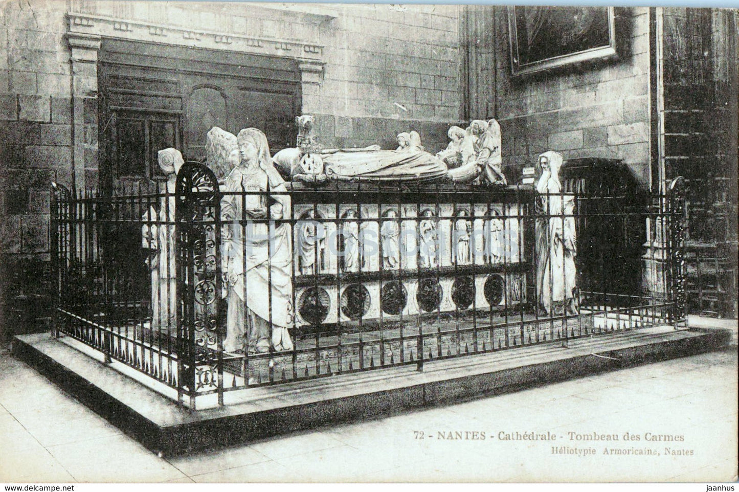 Nantes - Cathedrale - Tombeau des Carmes - 72 - old postcard - France - unused - JH Postcards