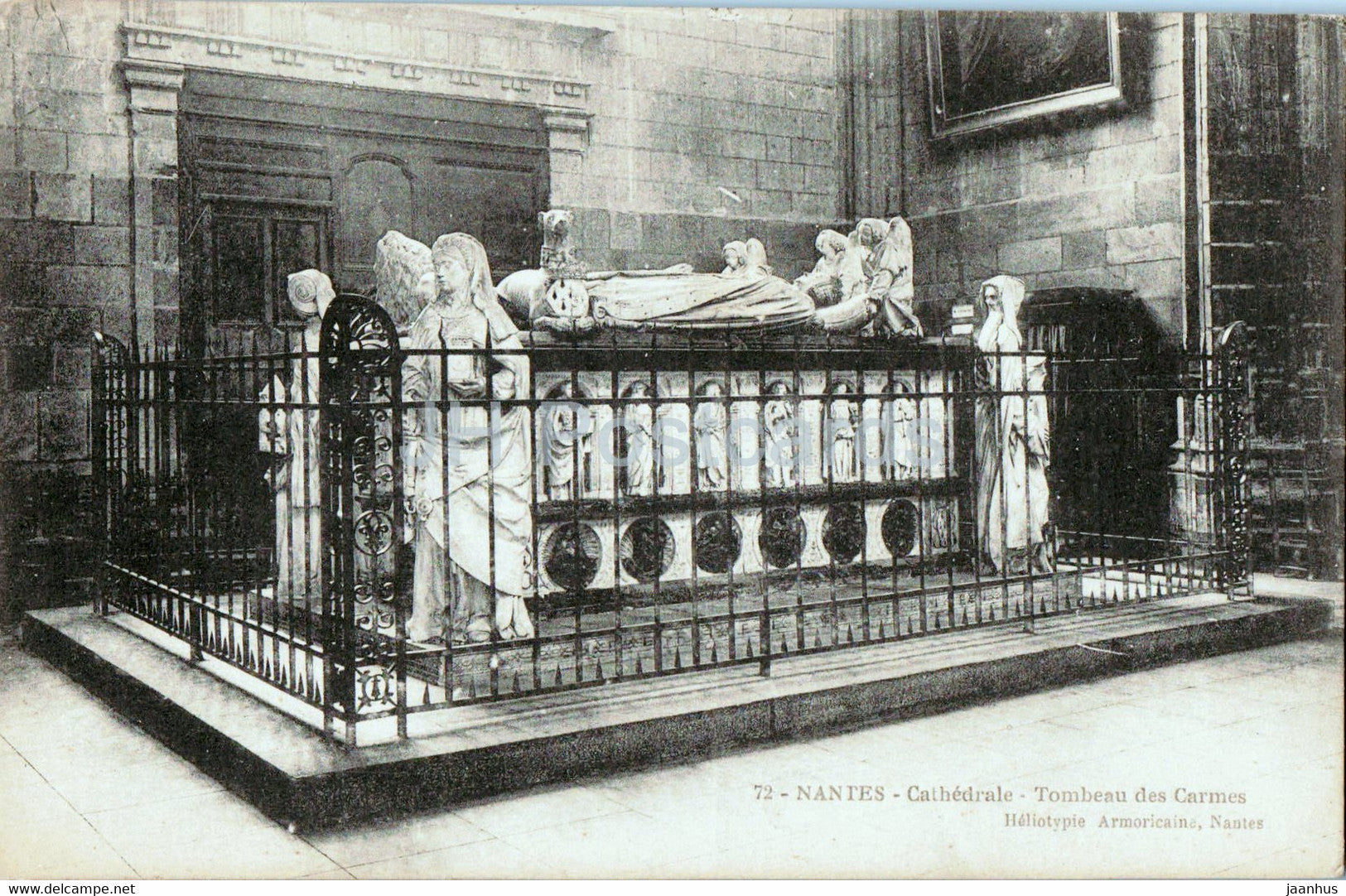 Nantes - Cathedrale - Tombeau des Carmes - 72 - old postcard - France - unused - JH Postcards