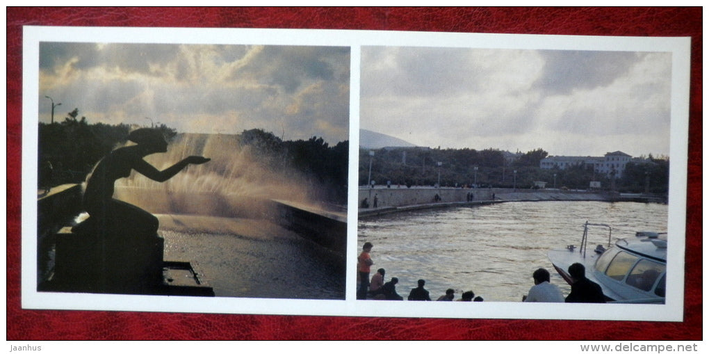 The Giver of the Water fountain - embankment - Novorossiysk - 1982 - Russia USSR - unused - JH Postcards