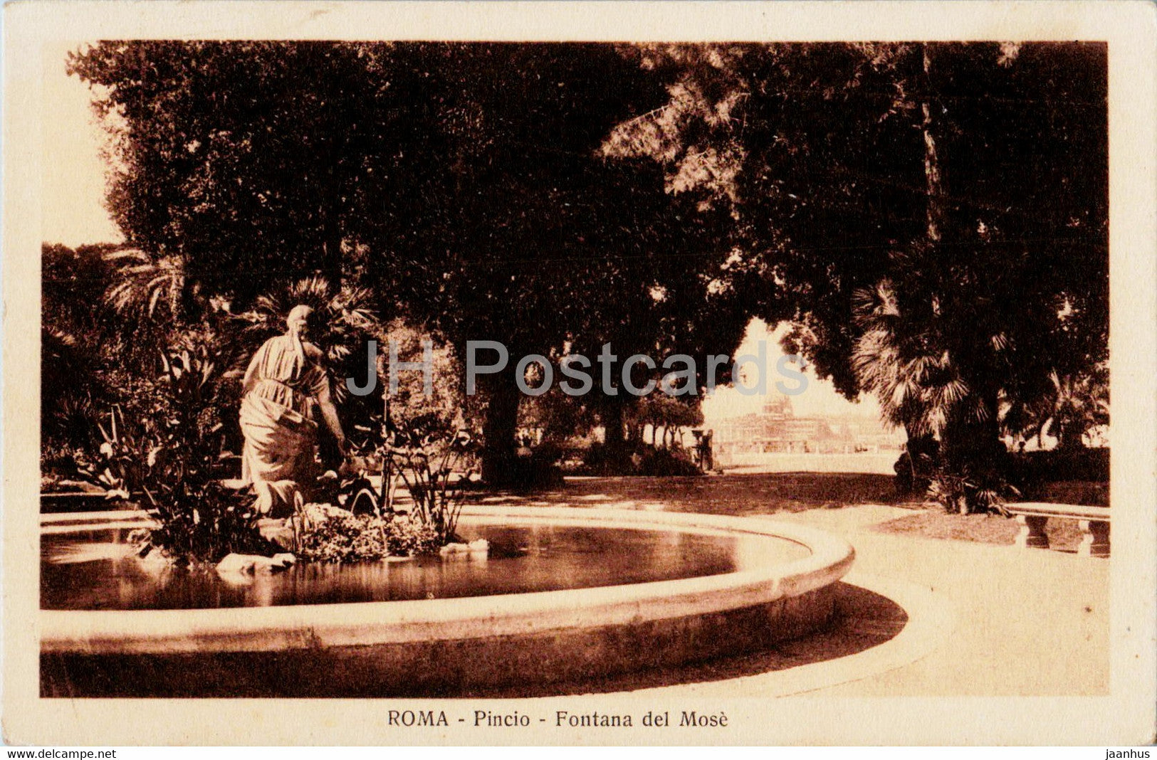 Roma - Rome - Pincio - Fontana del Mose - 18690 - old postcard - Italy - unused - JH Postcards