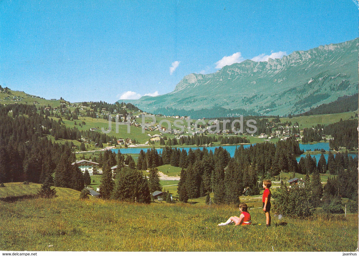 Valbella Lenzerheide 1500 m - Heidsee - Valbella - Churer Jochkette - 1977 - Switzerland - used - JH Postcards
