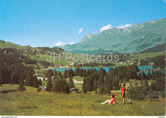 Valbella Lenzerheide 1500 m - Heidsee - Valbella - Churer Jochkette - 1977 - Switzerland - used - JH Postcards