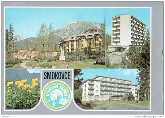 Tatra National Park - Smokovec - Smokovce - hotel Grand - Bellevue - Czechoslovakia - Slovakia - used 1986 - JH Postcards
