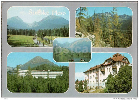 Strbske Pleso - hotel Patria - spa house Helios - Vysoke Tatry - High Tatras - Czechoslovakia - Slovakia - used 1983 - JH Postcards
