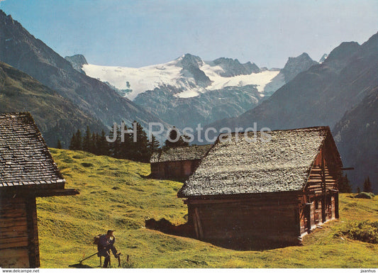 Medels auf Alp Soliva mit Piz Medels - 2817 - Feldpost - Switzerland - used - JH Postcards