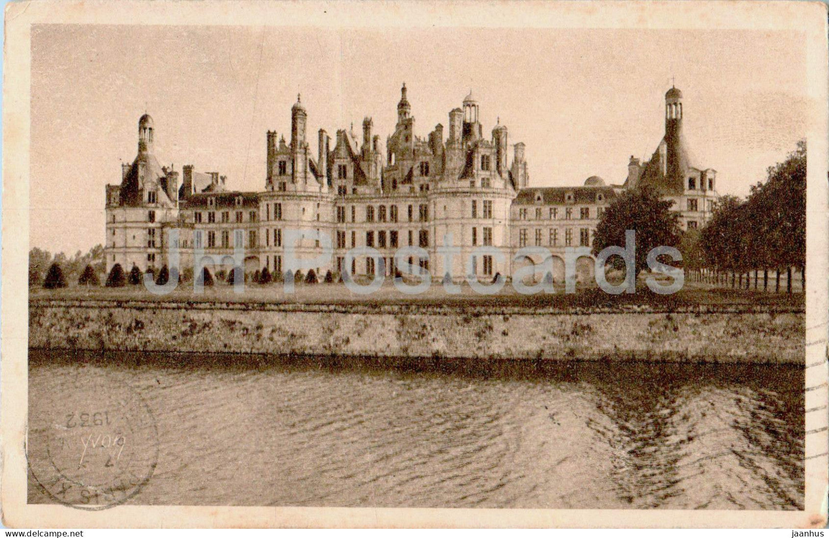 Chateau de Chambord - Facade Nord - Chateaux de La Loire - 13 - old postcard - 1932 - France - used - JH Postcards