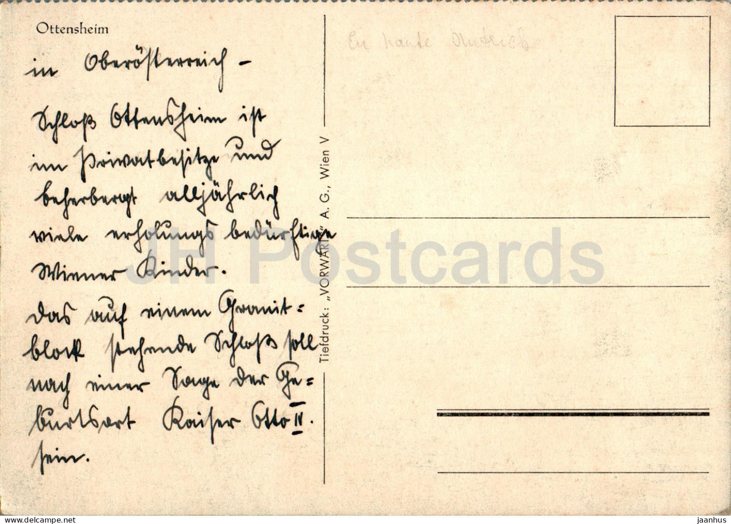 Ottensheim - carte postale ancienne - Autriche - occasion 