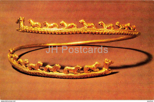 Neck Ring - Tolstaya Mogila - Goldwork of 6th-2nd centuries BC - Ancient Art - 1979 - Russia USSR - unused - JH Postcards
