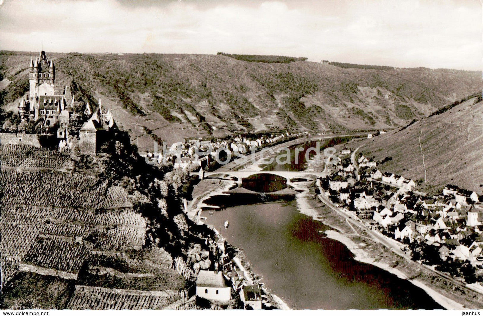 Cochem an der Mosel - old postcard - 1950s - Germany - used - JH Postcards