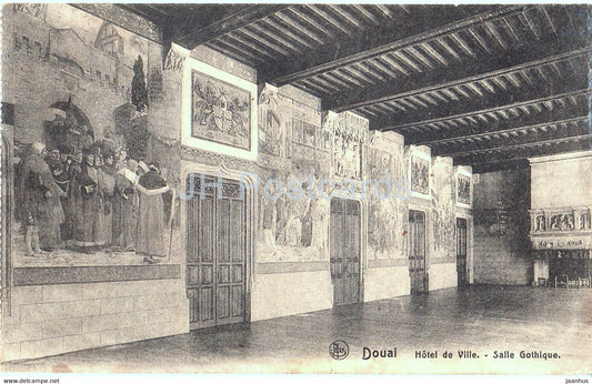 Douai - Hotel de Ville  - Salle Gothique - Bayr. Res.-Fussart.-Rgt. Feldpost - old postcard - 1916 - France - used - JH Postcards