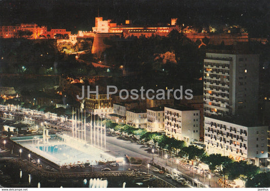 La Piscine et le Palais Princier illumine - 1971 - Monaco - used - JH Postcards