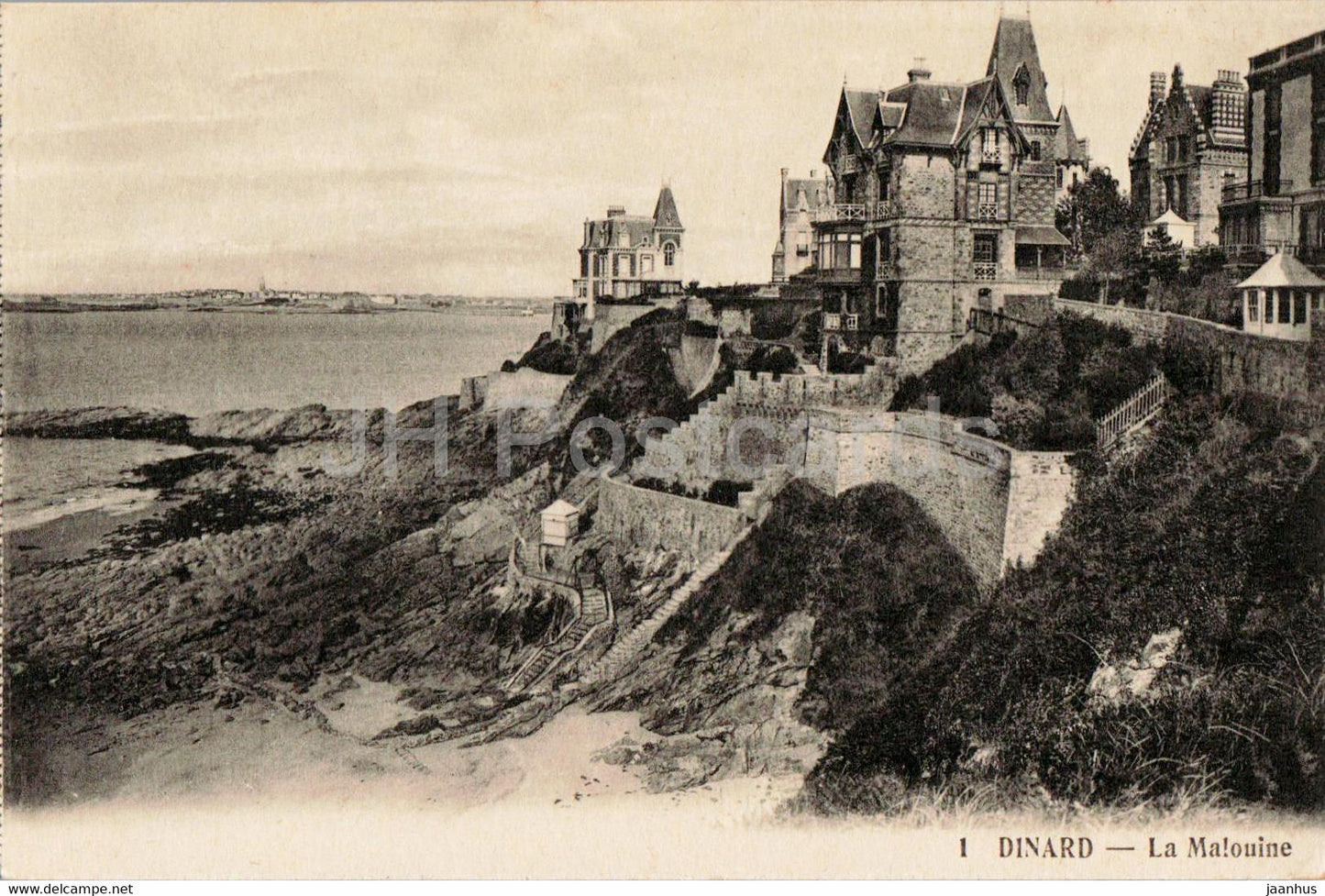 Dinard - La Malouine - 1 - old postcard - France - used - JH Postcards