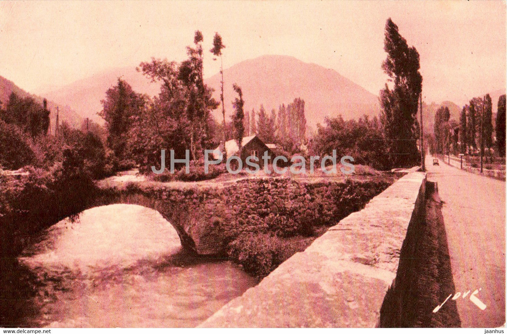 Argeles Gazost - Route de Lourdes a Gavarnie - Le vieux pont sur le - 139 - old postcard - France - unused - JH Postcards