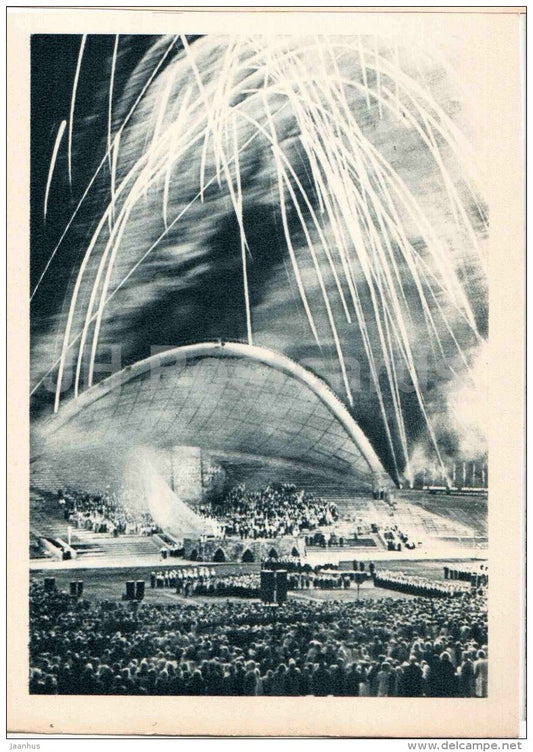 Fireworks on Song Festival Grounds - Tallinn - 1965 - Estonia USSR - unused - JH Postcards