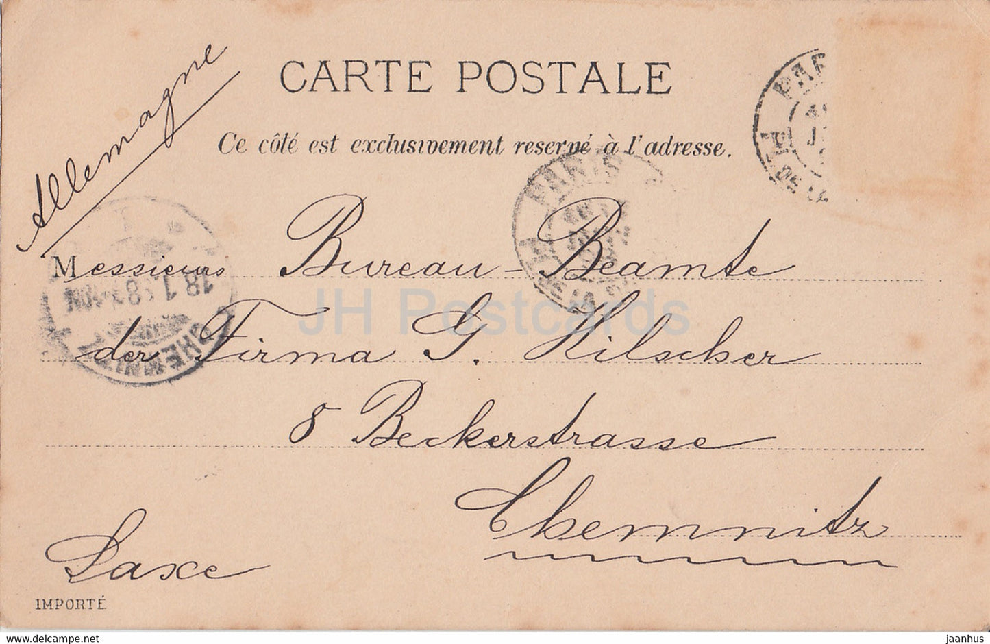 Paris – Boulevard Malesherbes &amp; Eglise St. Augustin – Kirche – alte Postkarte – 1898 – Frankreich – gebraucht