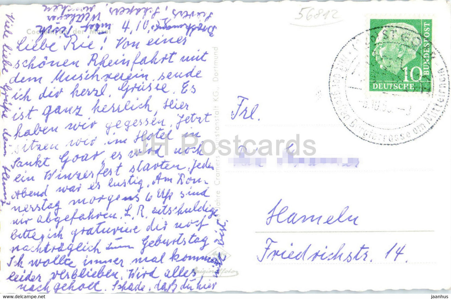 Cochem an der Mosel - old postcard - 1950s - Germany - used