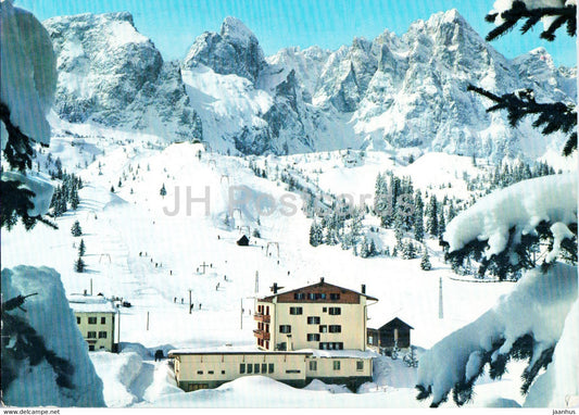 Hotel Kreuzbergpass - Monte Croce - Sesto - Sexten - Dolomiti - 1974 - Italy - used - JH Postcards