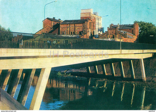 Panevezys - Bridge across the Nevezis river - 1975 - Lithuania USSR - unused - JH Postcards