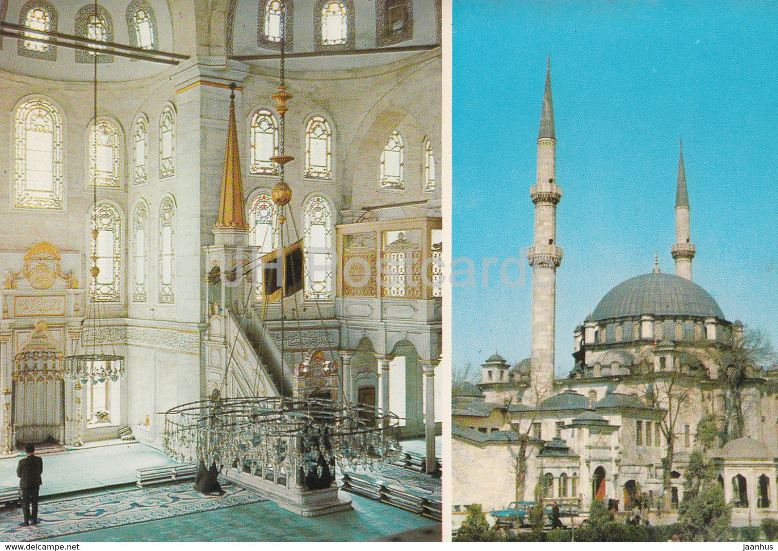 Istanbul - Eyup Sultan Mosque and Interior - Turkey - unused - JH Postcards