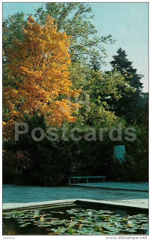 Corner in the Upper park - Nikitsky Botanical Garden - Crimea - 1989 - Ukraine USSR - unused - JH Postcards