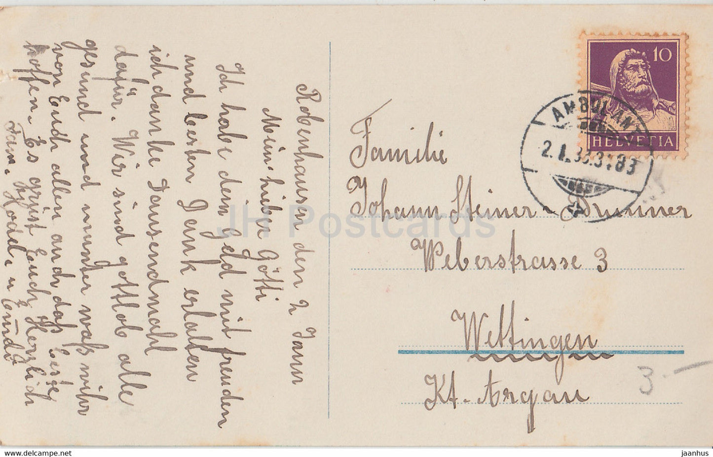 New Year Greeting Card - Herzlichen Gluckwunsch zum Neuen Jahr - girl - NPG 772/3 - old postcard - Germany - used