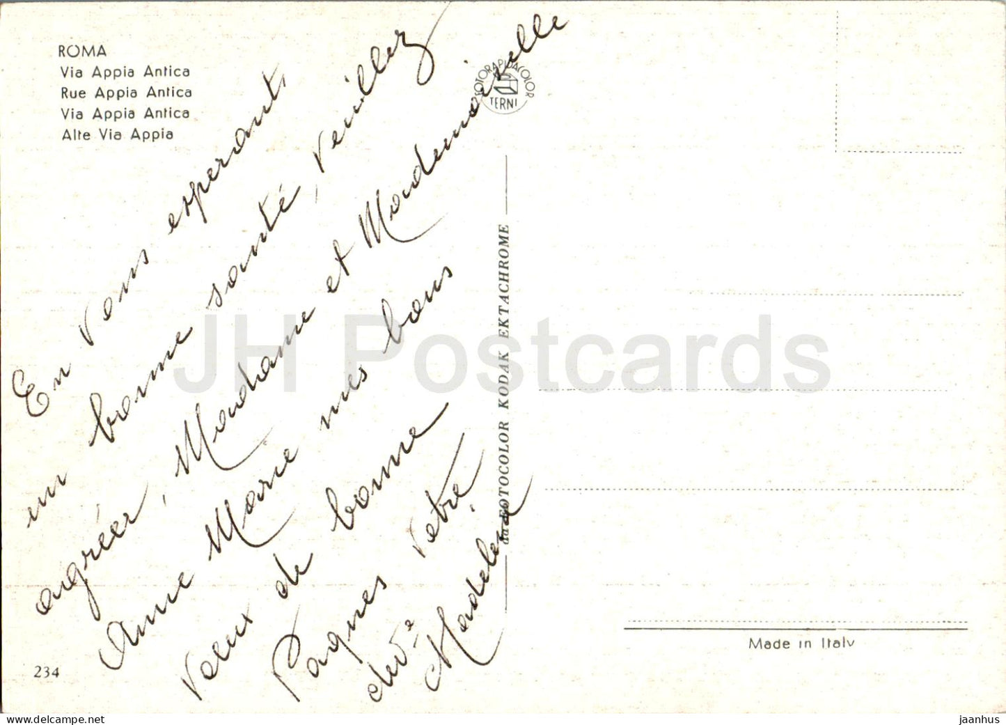 Roma - Rome - Via Appia Antica - 234 - Italy - used