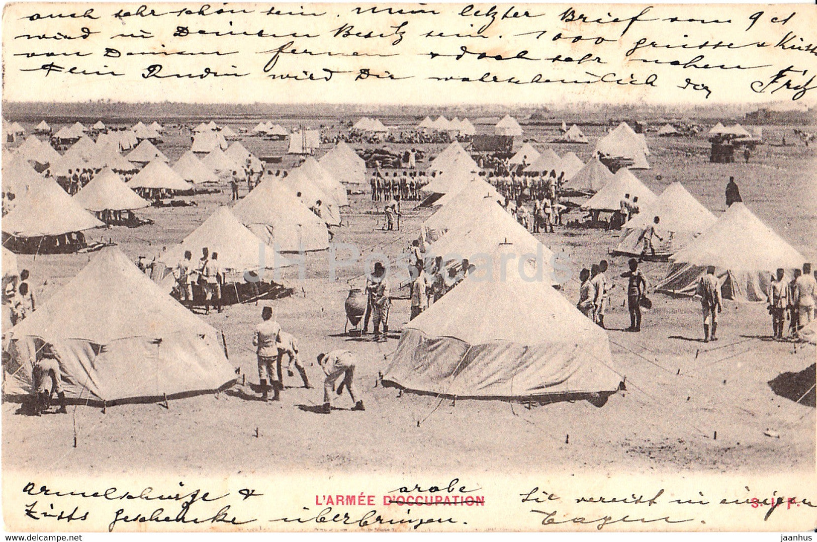 L'Armee D'Occupation - occupying army - military - 335 - old postcard - 1909 - Egypt - used - JH Postcards
