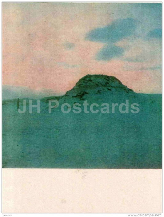a morning in the sand of dunes - Nida - 1973 - Lithuania USSR - unused - JH Postcards