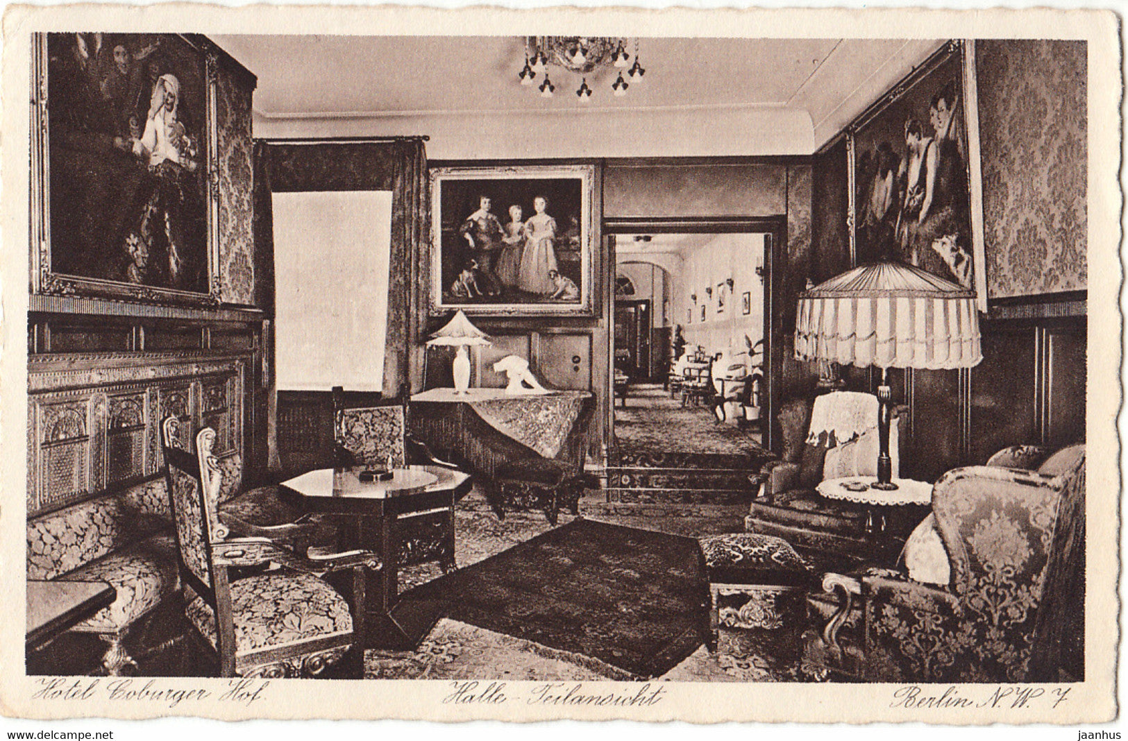 Berlin - Hotel Coburger Hof - Halle Teilansicht - old postcard - Germany - unused - JH Postcards