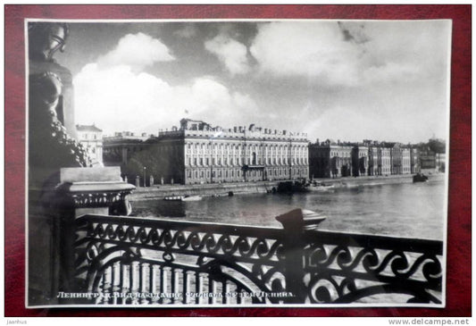 Leningrad - St Petersburg - view of the building branch of Lenin museum - 1953 - Russia - USSR - used - JH Postcards