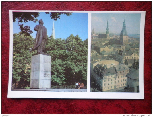 Monument to Peteris Stucka - Old Riga - Riga - 1980 - Latvia USSR - unused - JH Postcards
