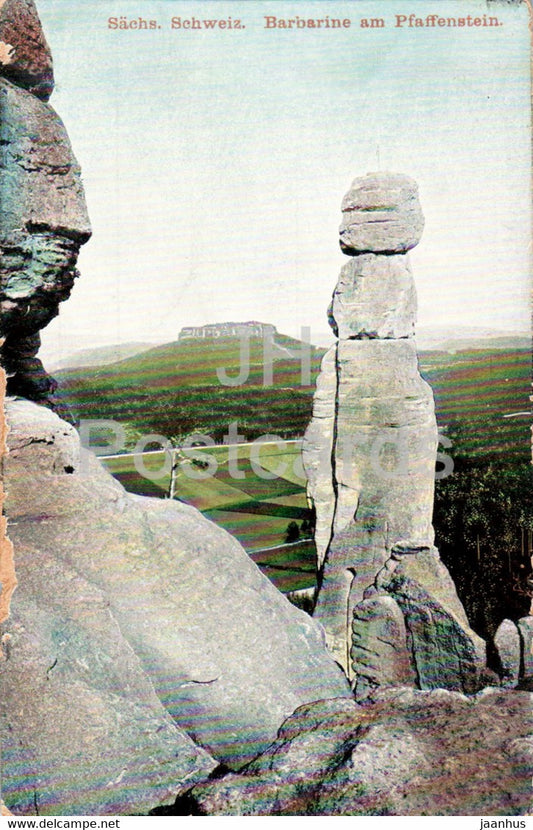 Sachs Schweiz - Barbarine am Pfaffenstein - old postcard - Germany - unused - JH Postcards