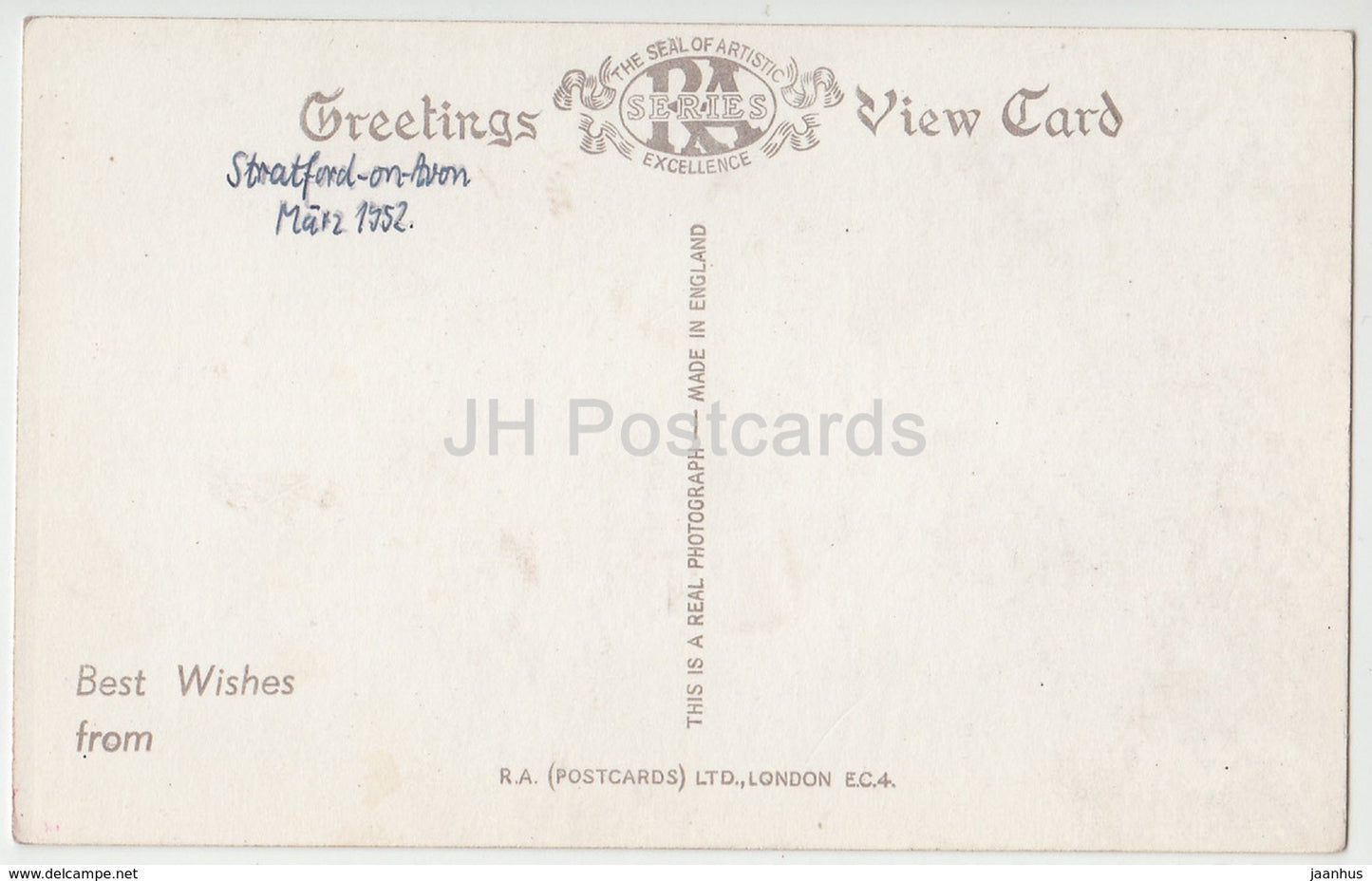 Stratford-Upon-Avon - Harvard House - 5347 - 1952 - United Kingdom - England - used