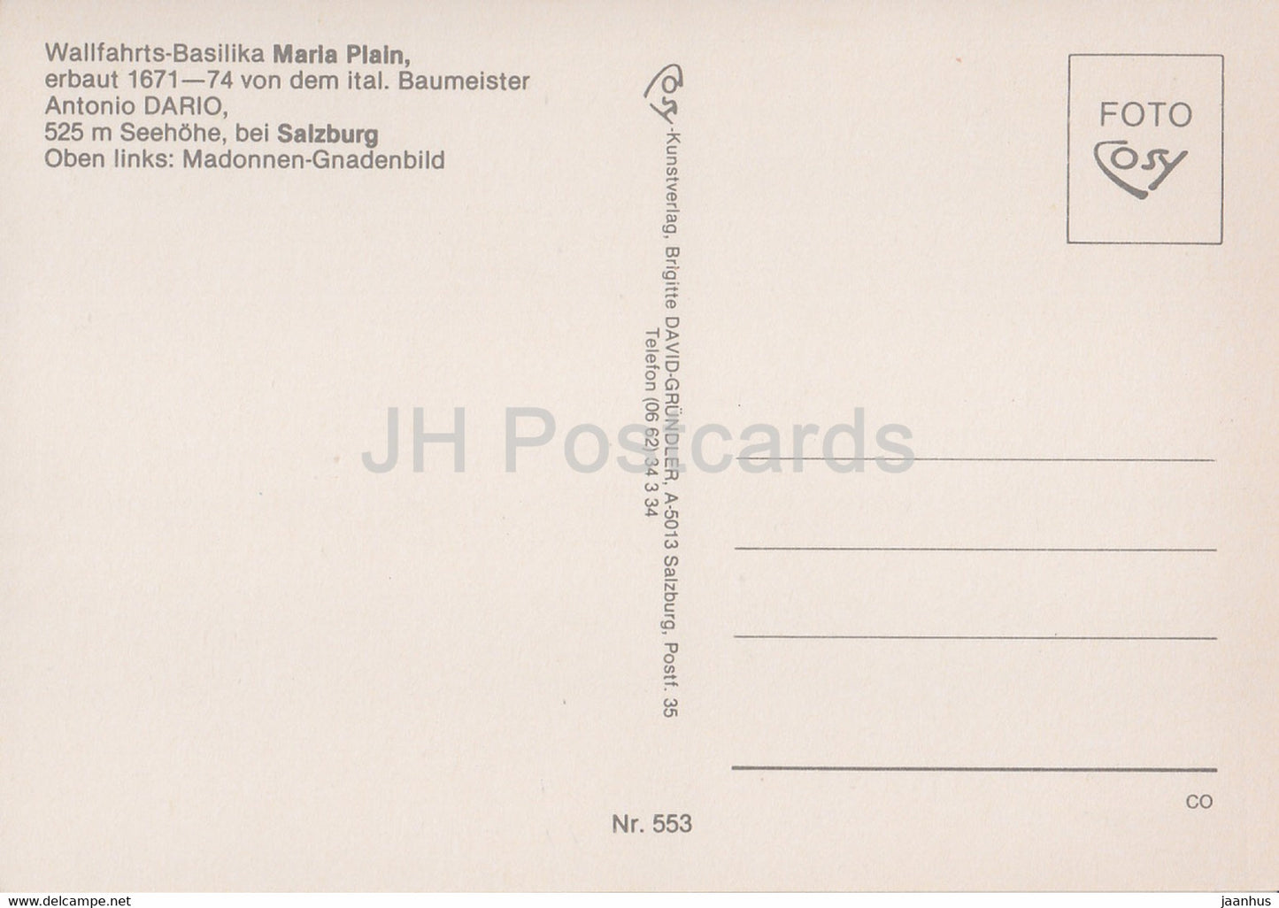 Basilique Maria Plain Wallfahrts - cathédrale - 553 - Autriche - inutilisée